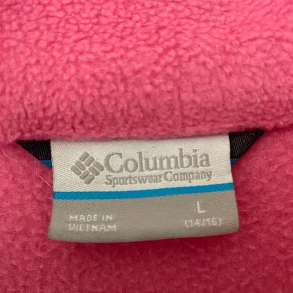 Columbia zip up pink fleece. Size large 14/16. - Picture 4 of 12